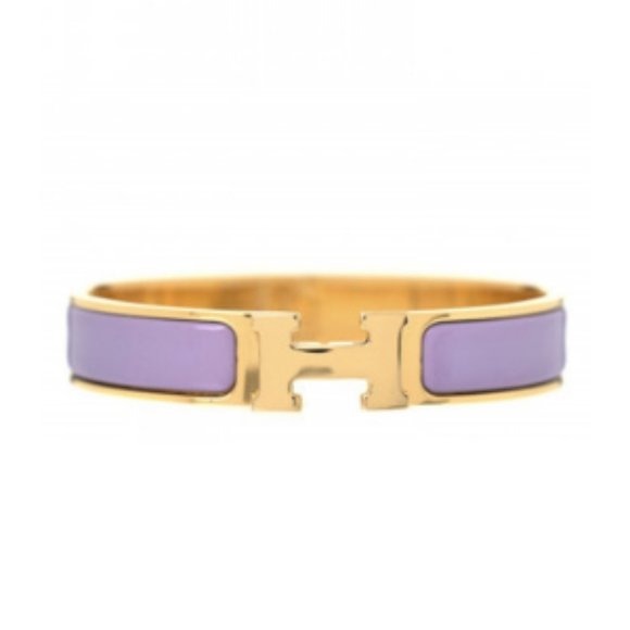 New! Clic H Bracelet Violet and Gold